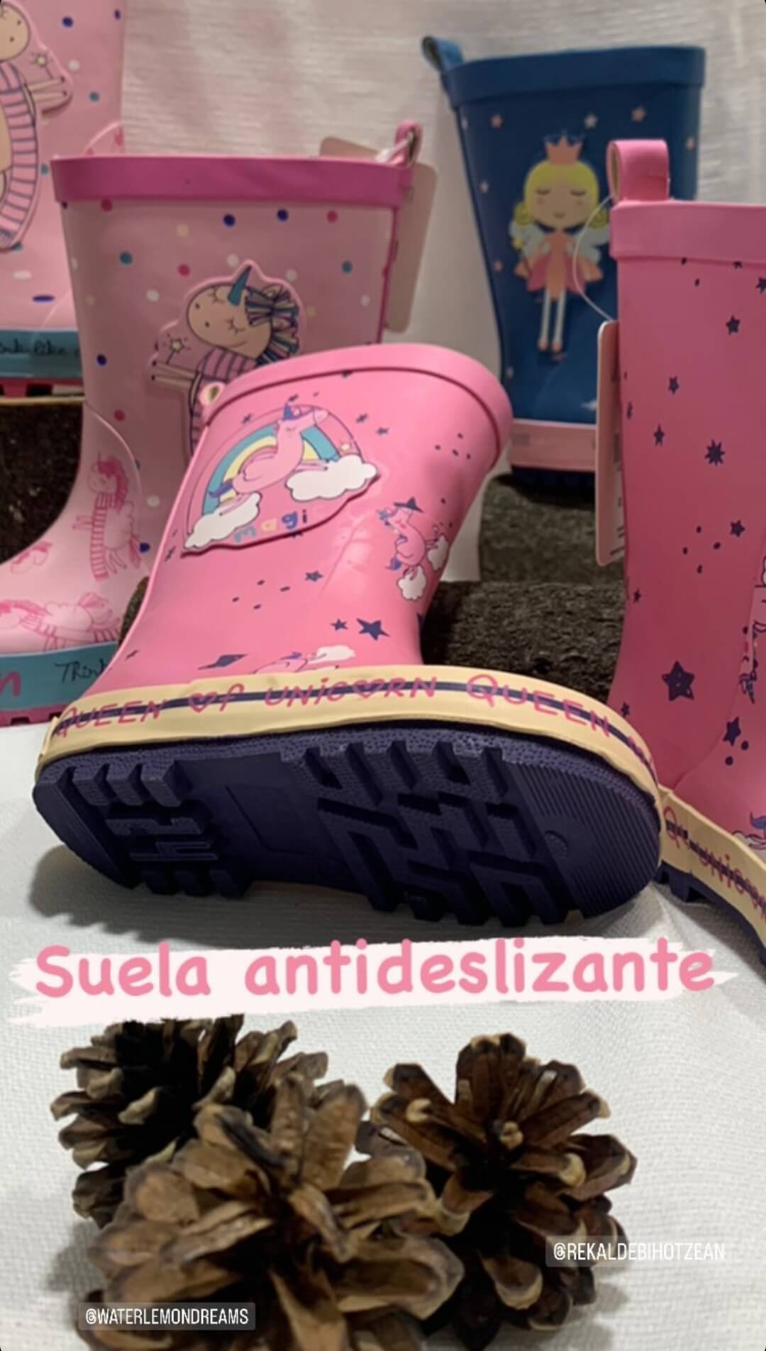 Botas impermeables rosa